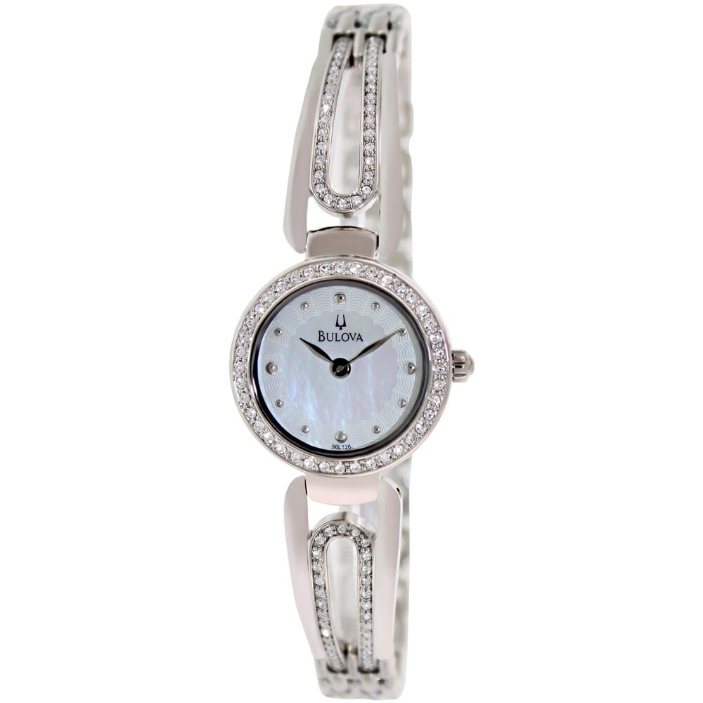 Bulova Crystal Accented Bangle Style 96L126 Women’s Watch NWOT